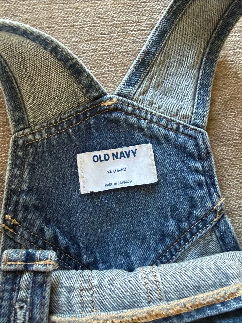 Old Navy Girls Distressed Denim Overalls XL 14-16 – NWT